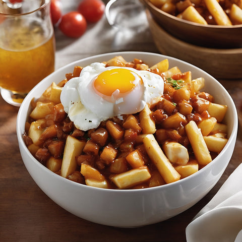 La Poutine Royale à l’érable, whisky canadien et fromage du Bas-Saint-Laurent